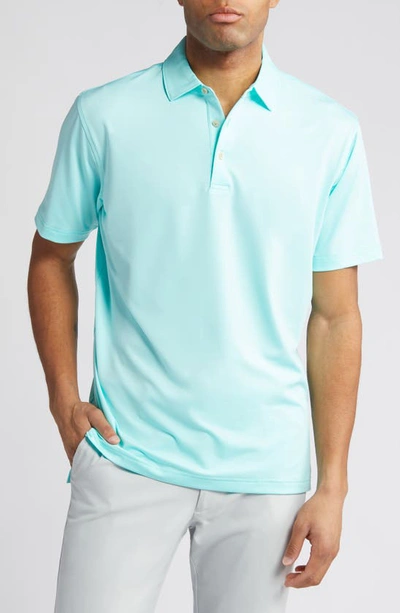 Peter Millar Solid Jersey Performance Polo In Cabana Blue