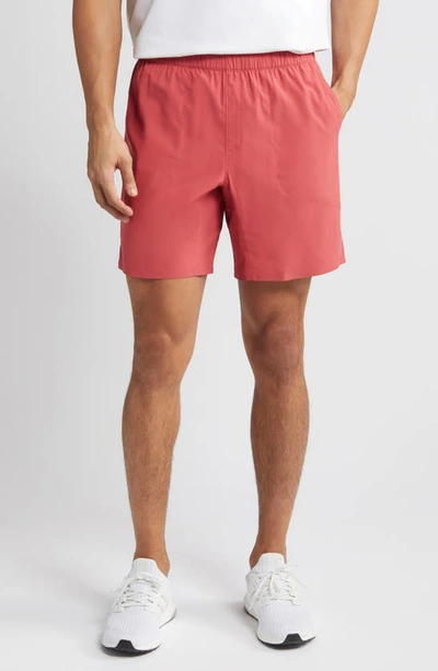 Peter Millar Swift Performance Shorts In Cape Red