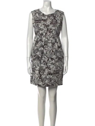 Pre-owned Peter Som Printed Mini Dress In White