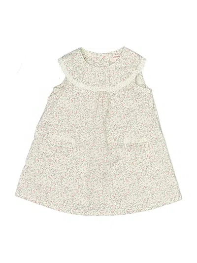 Pre-owned Petit Bateau Babies' Dress In Ivory