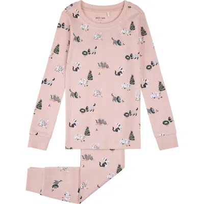 Petit Lem Kids' Organic Cotton Pajamas In Multi