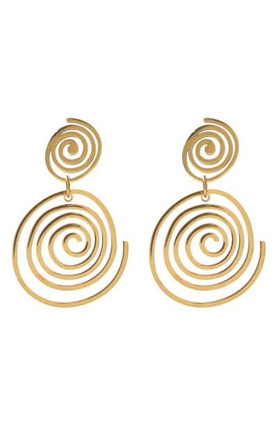 Petit Moments Verona Swirl Drop Earrings In Gold