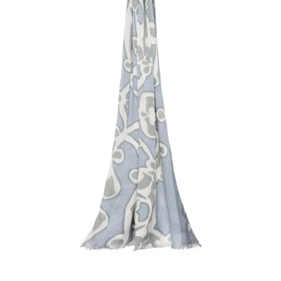 Petrusse Women's Blue Cotton Stole - Volute Denim