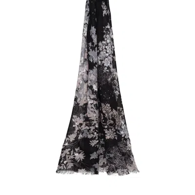 Petrusse Women's Grey Cotton Stole - Brahma Anthracite In Gray