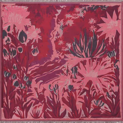 Petrusse Women's Red Silk Scarf - Yse Bordeaux