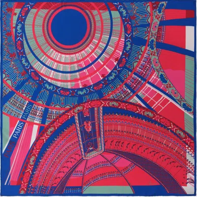 Petrusse Women's Red Silk Square Scarf - Sous Le Ciel De Paris Reseda Pop