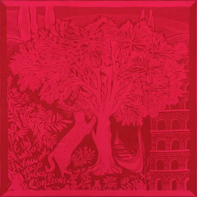 Petrusse Women's Red Wool Scarf - Olivier Fuchsia