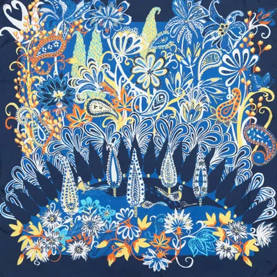 Petrusse Women's Silk Square Scarf - Fanny Blue