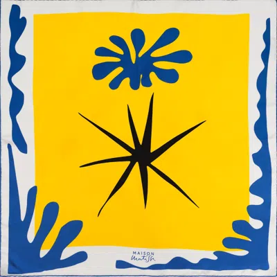 Petrusse Women's Yellow Silk Square Scarf – Matisse Spring