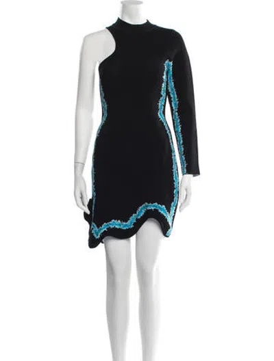 Pre-owned Ph5 Asymmetrical Mini Dress In Black