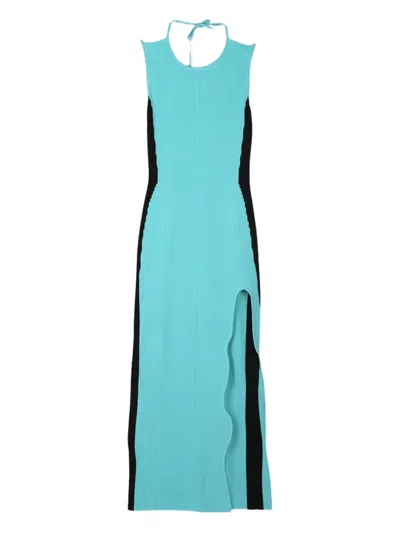 Ph5 Basil Side-slit Sleeveless Dress In Blue