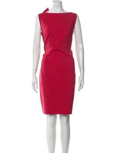 Pre-owned Ph5 Bateau Neckline Knee-length Dress In Red