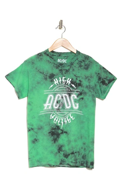 Philcos Ac/dc High Voltage T-shirt In Green Crystal Wash