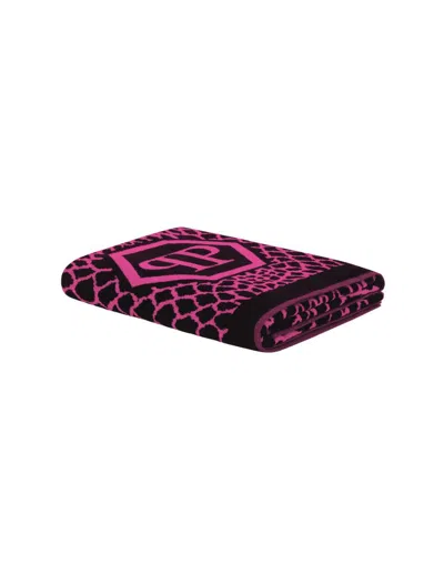 Philipp Plein Beach Towel Python Beach 95x180 Cm In Multi