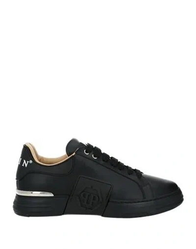 Philipp Plein Man Sneakers Black Size 11 Soft Leather In Black