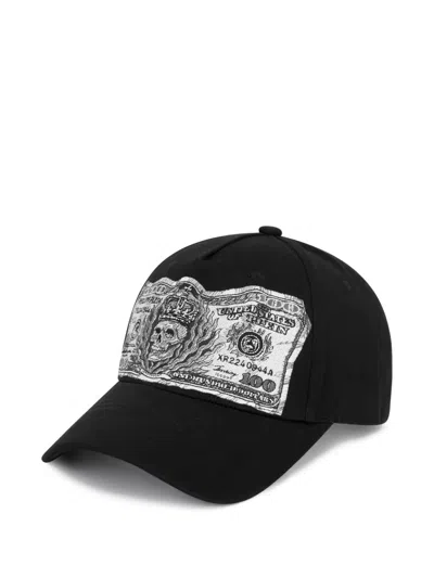 Philipp Plein Plein Dollar Baseball Cap In Black