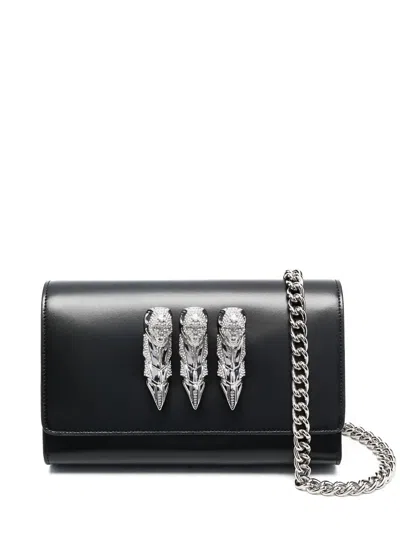 Philipp Plein Schultertasche Mit Totenkopf In Black