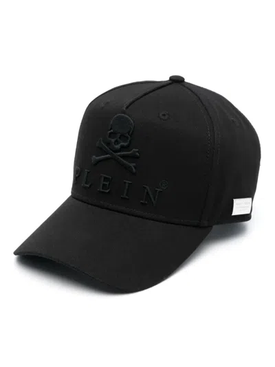 Philipp Plein Skull&bones Baseball Cap In Black