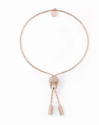 Philipp Plein Sliding $kull Crystal Cable Chain Bracelet In Multi