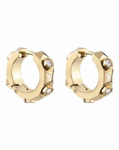 Philipp Plein The Plein Cuff Crystal Hoop Earrings Woman Earrings Gold Size - Stainless Steel