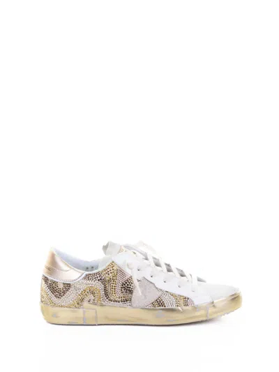 Philippe Model Paris Prsx Optical Diamant Low Sneaker In Beige