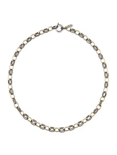 Pre-owned Phillip Gavriel Cable Doppia Link Chain Necklace, 18.25" In Multicolor