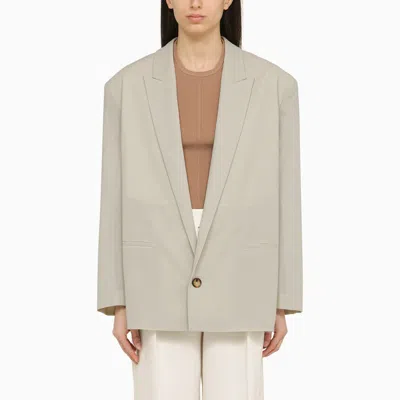 Philosophy Light Grey Single-breasted Jacket In Wool Blend