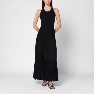 Philosophy Long Black Dress In Jersey