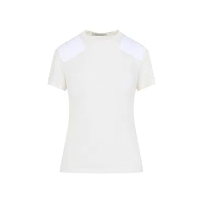 Phoebe Philo Cotton And Lyocell T-shirt With Patch In White