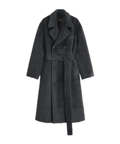 Phoebe Philo Double-breasted Coat In Black
