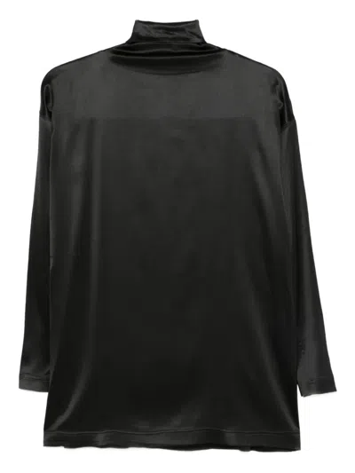 Phoebe Philo Liquid Knot Collar Top In Black