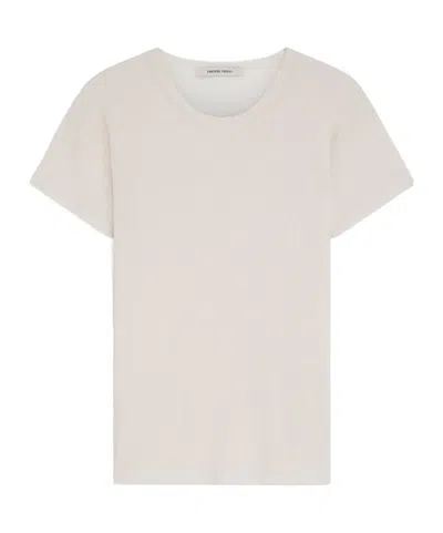 Phoebe Philo Ribbed Crew-neck T-shirt In Neutral