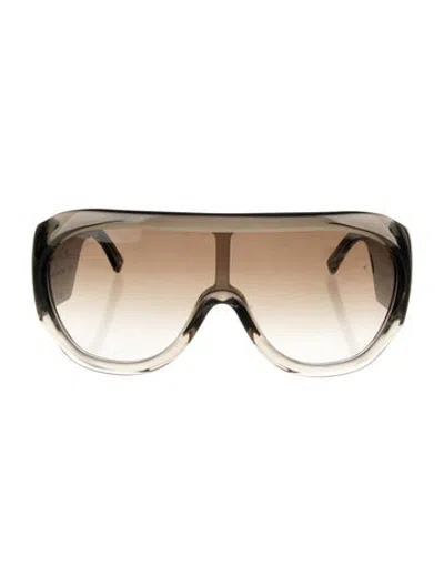 Pre-owned Phoebe Philo Shield Gradient Sunglasses In Green
