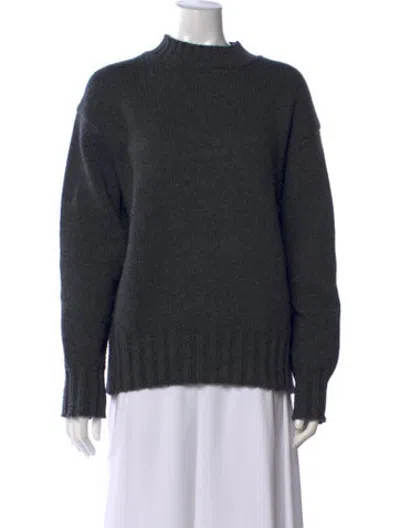 Pre-owned Phoebe Philo Wool Mock Neck Sweater In Grey