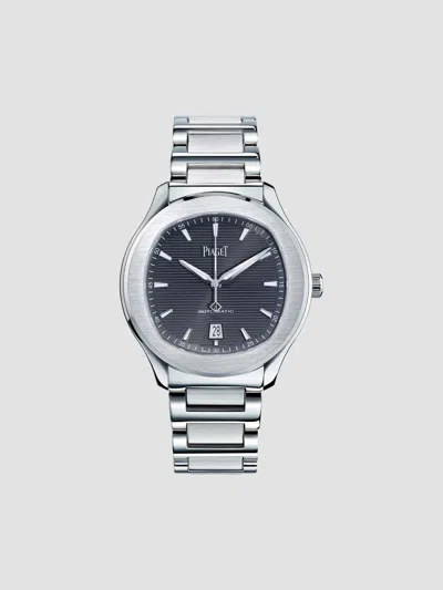 Piaget Polo S Stainless Steel Unisex Bracelet Watch In Silver Grey
