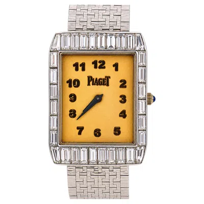 Pre-owned Piaget Rare  Mid Century 4.50 Carat Baguette Cut Diamond 18k White Gold Watch