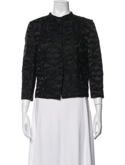 Pre-owned Piazza Sempione Vintage Patterned Jacket In Black