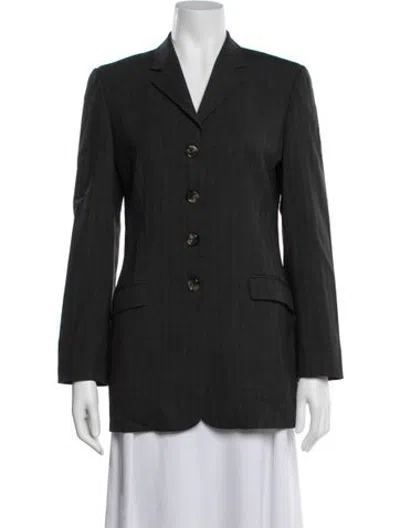 Pre-owned Piazza Sempione Vintage Wool Blazer In Grey