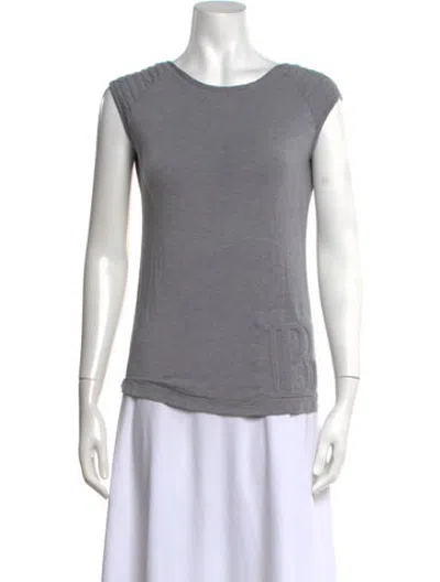 Pre-owned Pierre Balmain Crew Neck Short Sleeve T-shirt In Grey