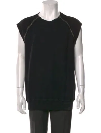Pre-owned Pierre Balmain Crew Neck Sleeveless Pullover In Black
