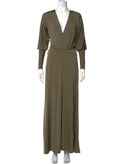 Pre-owned Pierre Balmain Vintage Long Dress In Green