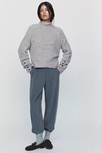 Pilcro Astrid Wool Blend Mock Neck Sweater In Gold