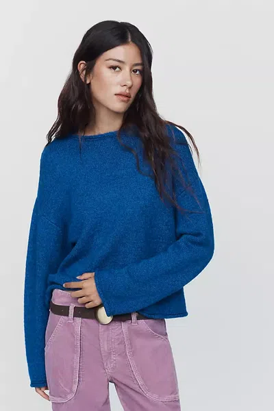 Pilcro Campbell Roll Neck Sweater In Blue