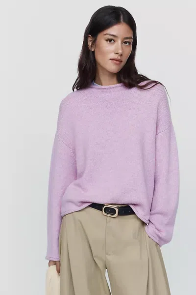 Pilcro Campbell Roll Neck Sweater In Purple