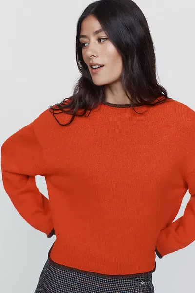 Pilcro Campbell Roll Neck Sweater In Red