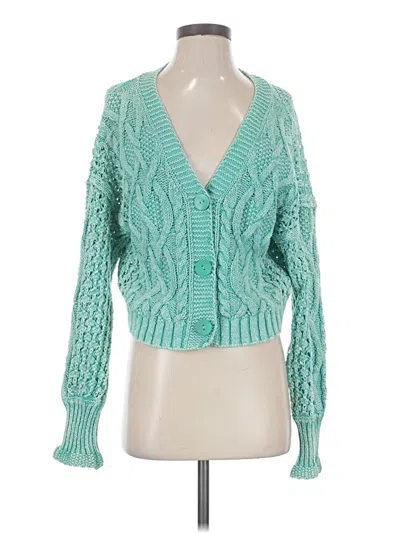 Pre-owned Pilcro Cardigan Sweater In Green