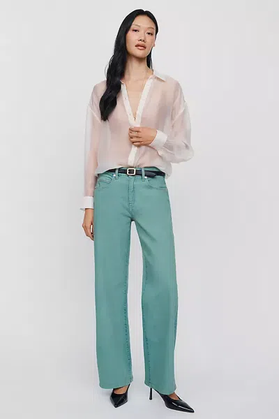 Pilcro Esme Mid Rise Wide Leg Jeans In Blue