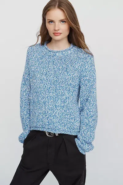 Pilcro Harlow 100% Marled Cotton Sweater In Green
