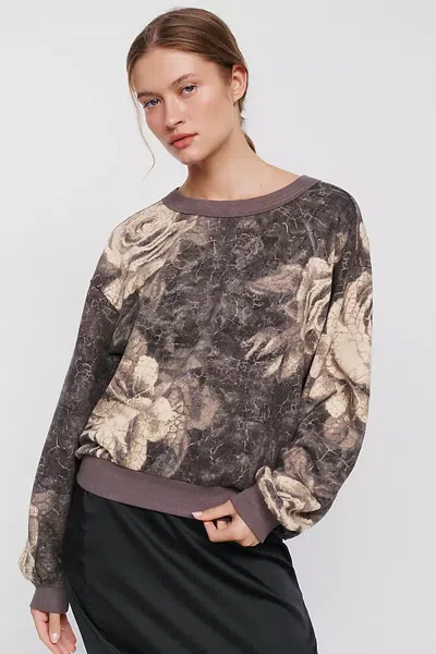 Pilcro Niki Long Sleeve Bubble Sweatshirt In Multi