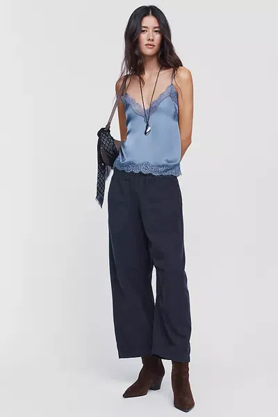 Pilcro Reese 100% Cotton Corduroy High-rise Wide-leg Pants In Blue